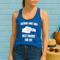 Father Son Best Friends For Life Fist Bump Gift Womens Tank Top