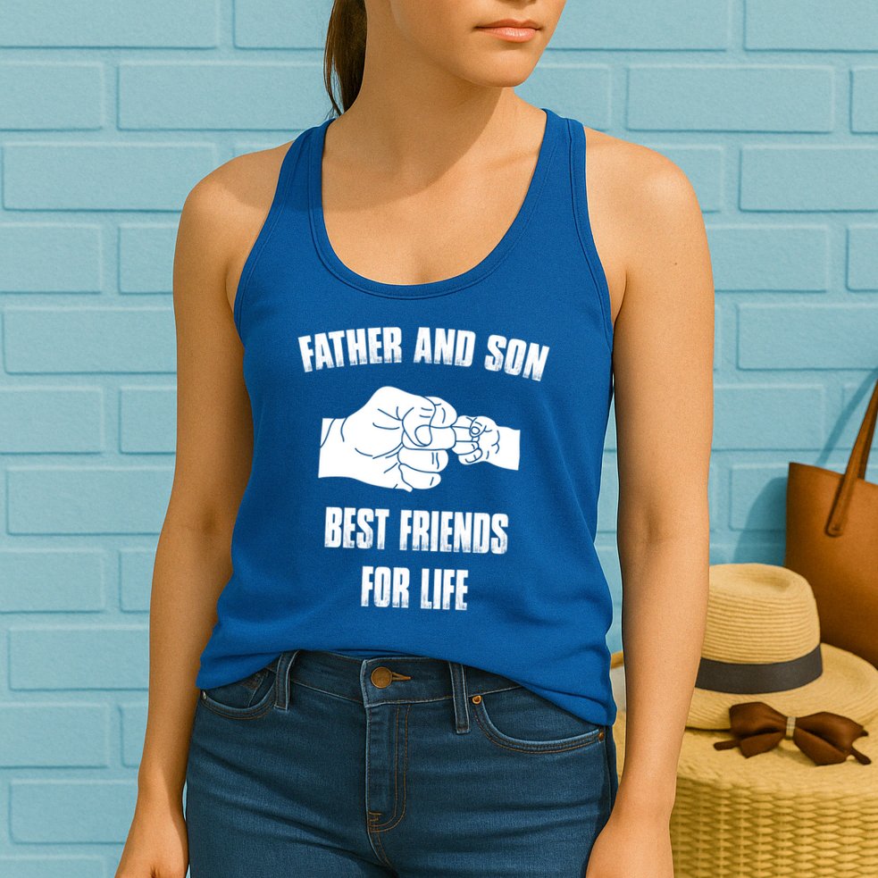 Father Son Best Friends For Life Fist Bump Gift Womens Tank Top