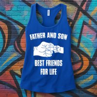 Father Son Best Friends For Life Fist Bump Gift Womens Tank Top