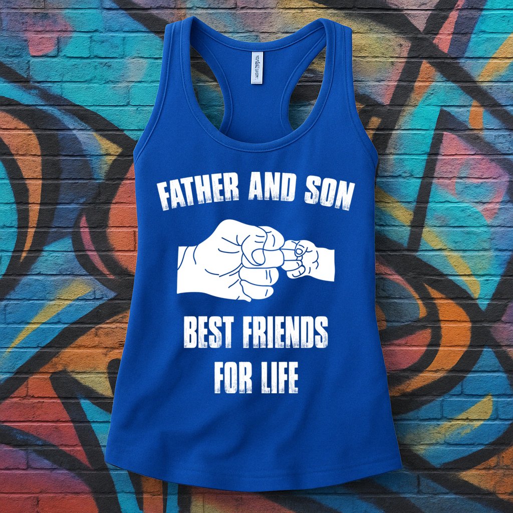 Father Son Best Friends For Life Fist Bump Gift Womens Tank Top