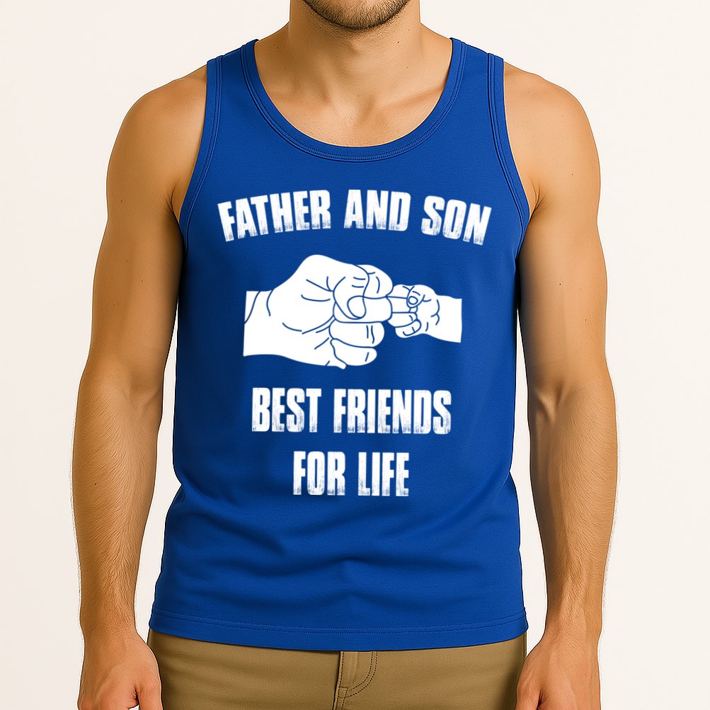 Father Son Best Friends For Life Fist Bump Gift Tank Top