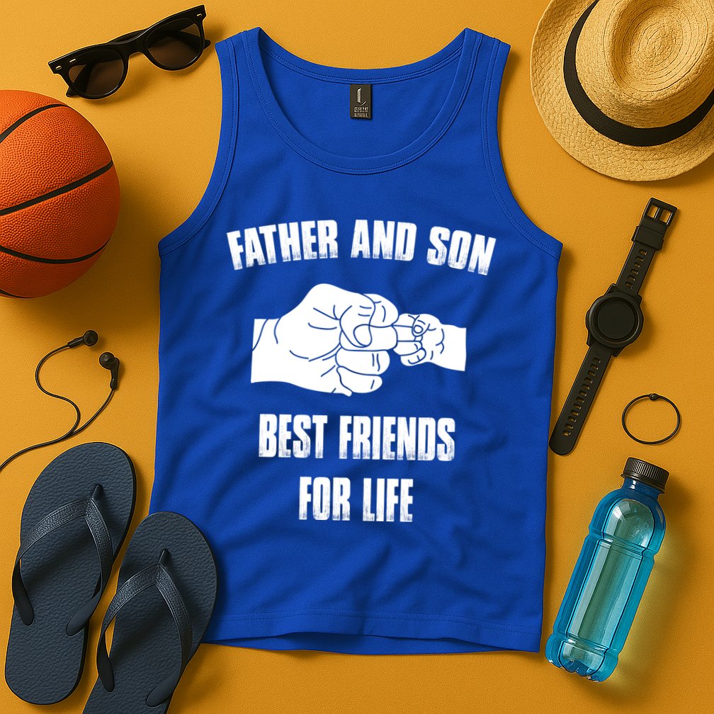 Father Son Best Friends For Life Fist Bump Gift Tank Top