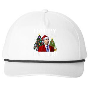 Funny Santa Biden Happy Easter Christmas Snapback Five-Panel Rope Hat