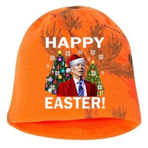 Funny Santa Biden Happy Easter Christmas Kati - Camo Knit Beanie