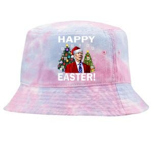 Funny Santa Biden Happy Easter Christmas Tie-Dyed Bucket Hat