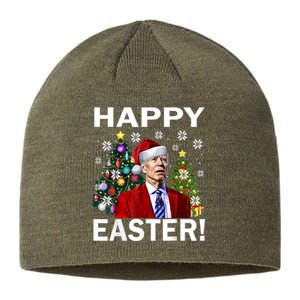 Funny Santa Biden Happy Easter Christmas Sustainable Beanie