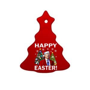 Funny Santa Biden Happy Easter Christmas Ceramic Tree Ornament