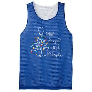 Funny Shine Bright Like A Call Light Nurse Merry Christmas Great Gift Mesh Reversible Basketball Jersey Tank