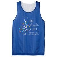 Funny Shine Bright Like A Call Light Nurse Merry Christmas Great Gift Mesh Reversible Basketball Jersey Tank