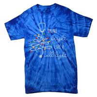 Funny Shine Bright Like A Call Light Nurse Merry Christmas Great Gift Tie-Dye T-Shirt