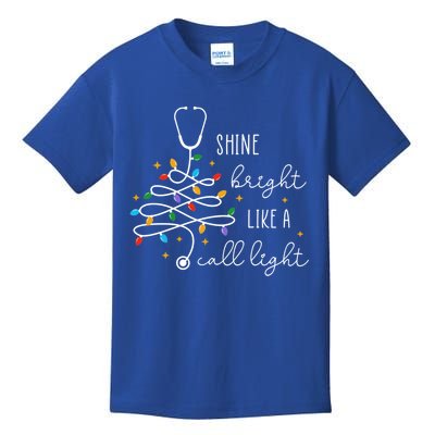 Funny Shine Bright Like A Call Light Nurse Merry Christmas Great Gift Kids T-Shirt