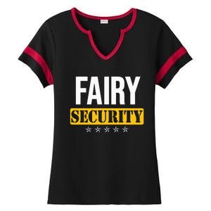 Fairy Security Birthday Family Dad Mom Halloween Costume Ladies Halftime Notch Neck Tee