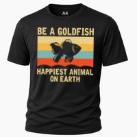 Funny Soccer Be A Goldfish Ted Coach Motivation Lasso Cooling Performance Crew T-Shirt