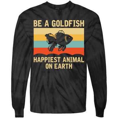 Funny Soccer Be A Goldfish Ted Coach Motivation Lasso Tie-Dye Long Sleeve Shirt