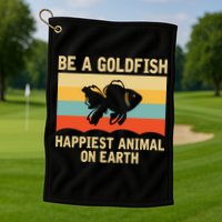 Funny Soccer Be A Goldfish Ted Coach Motivation Lasso Golf Towel