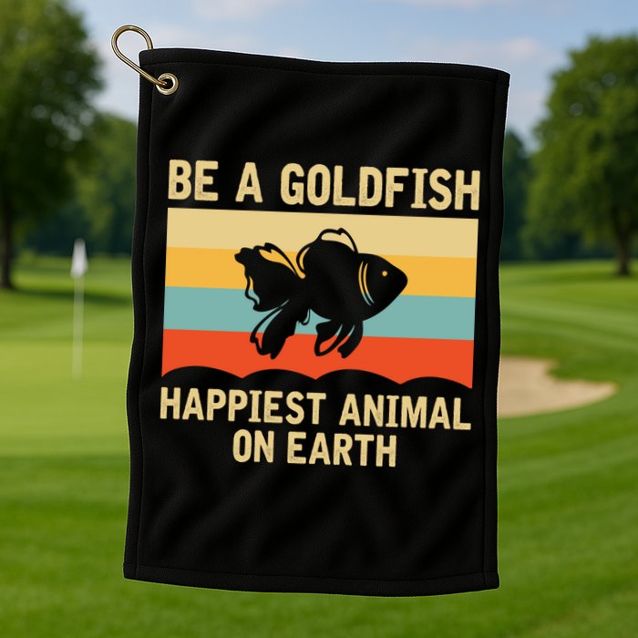 Funny Soccer Be A Goldfish Ted Coach Motivation Lasso Golf Towel