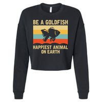 Funny Soccer Be A Goldfish Ted Coach Motivation Lasso Cropped Pullover Crew