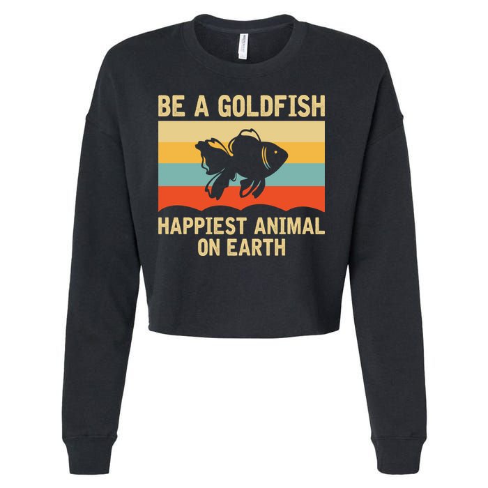 Funny Soccer Be A Goldfish Ted Coach Motivation Lasso Cropped Pullover Crew