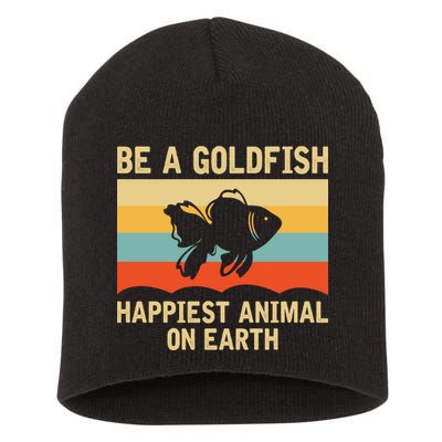 Funny Soccer Be A Goldfish Ted Coach Motivation Lasso Short Acrylic Beanie