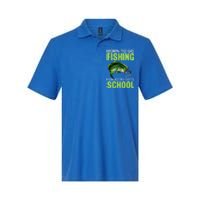 Fishing Saying Born To Go Fishing Forced To Go To School Softstyle Adult Sport Polo