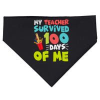 Funny School Boy Girl Gift 100 Days Of School USA-Made Doggie Bandana