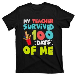 Funny School Boy Girl Gift 100 Days Of School T-Shirt