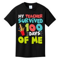 Funny School Boy Girl Gift 100 Days Of School Kids T-Shirt