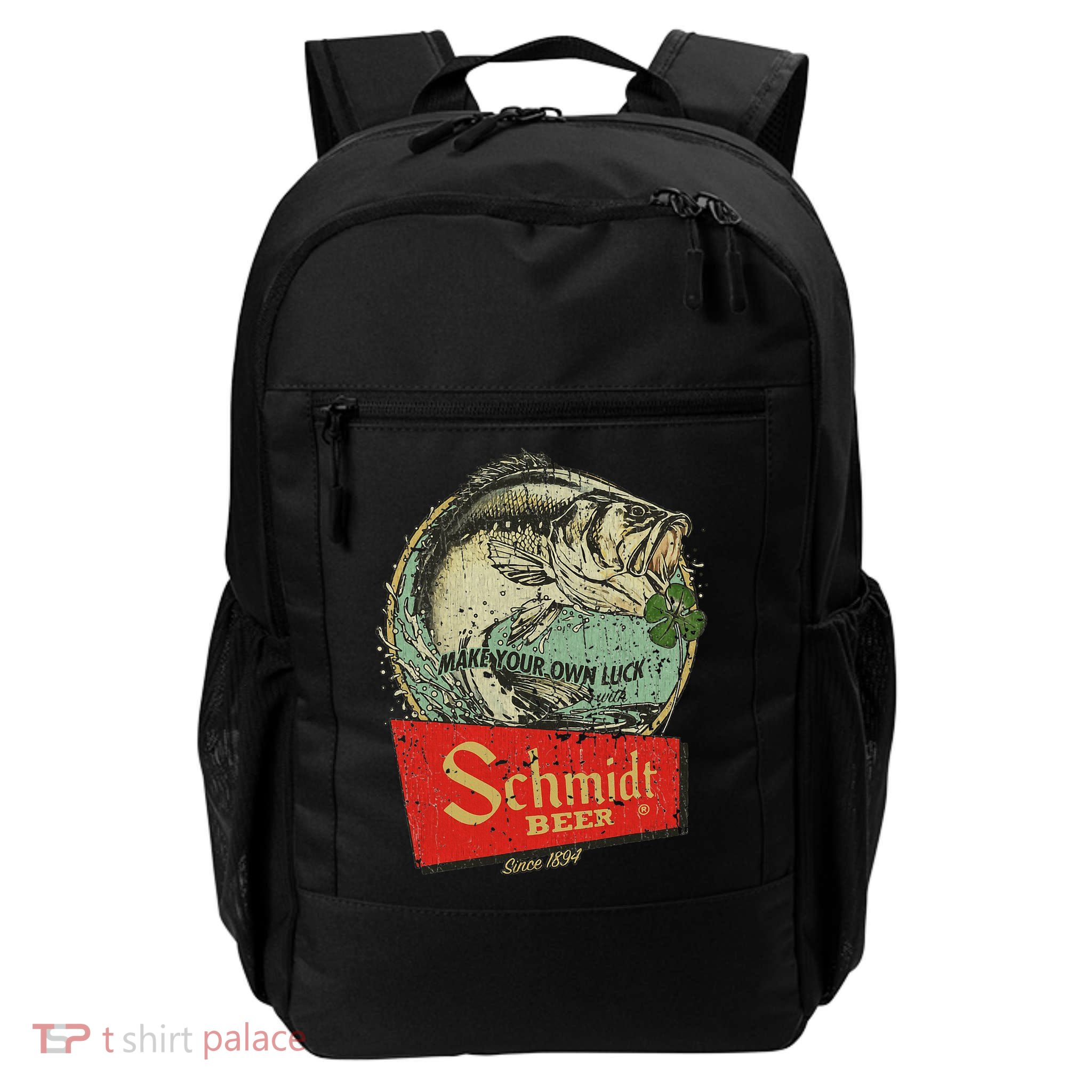 Fishing Schmidt Beer Make Your Own Luck 1894 Daily Commute Backpack