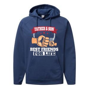 Father & Son Best Friends for Life Fathers Day Performance Fleece Hoodie