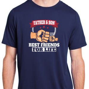 Father & Son Best Friends for Life Fathers Day Adult ChromaSoft Performance T-Shirt