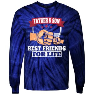 Father & Son Best Friends for Life Fathers Day Tie-Dye Long Sleeve Shirt