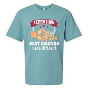 Father & Son Best Friends for Life Fathers Day Sueded Cloud Jersey T-Shirt