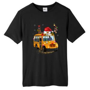 Funny School Bus Reindeer Santa Christmas School Bus Driver Tall Fusion ChromaSoft Performance T-Shirt