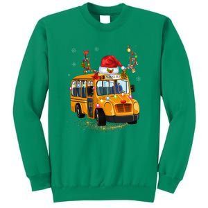 Funny School Bus Reindeer Santa Christmas School Bus Driver Sweatshirt