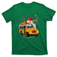 Funny School Bus Reindeer Santa Christmas School Bus Driver T-Shirt