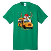 Funny School Bus Reindeer Santa Christmas School Bus Driver Tall T-Shirt