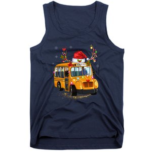 Funny School Bus Reindeer Santa Christmas School Bus Driver Tank Top