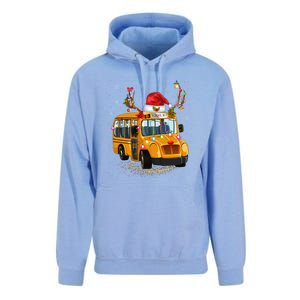 Funny School Bus Reindeer Santa Christmas School Bus Driver Unisex Surf Hoodie