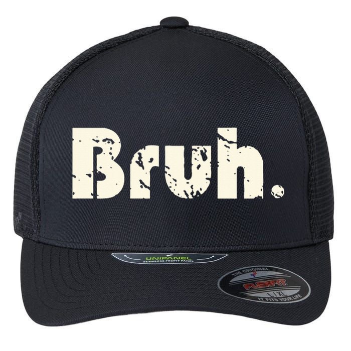 Funny Saying Brother Greeting Bruh Meme Flexfit Unipanel Trucker Cap