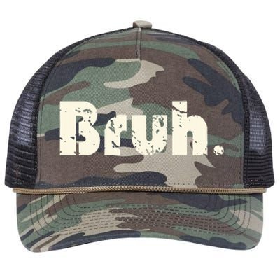 Funny Saying Brother Greeting Bruh Meme Retro Rope Trucker Hat Cap