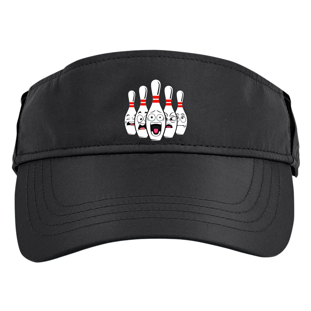 Funny Scared Bowling Pin For Bowlers Gift Adult Drive Performance Visor
