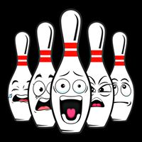Funny Scared Bowling Pin For Bowlers Gift Drawstring Bag