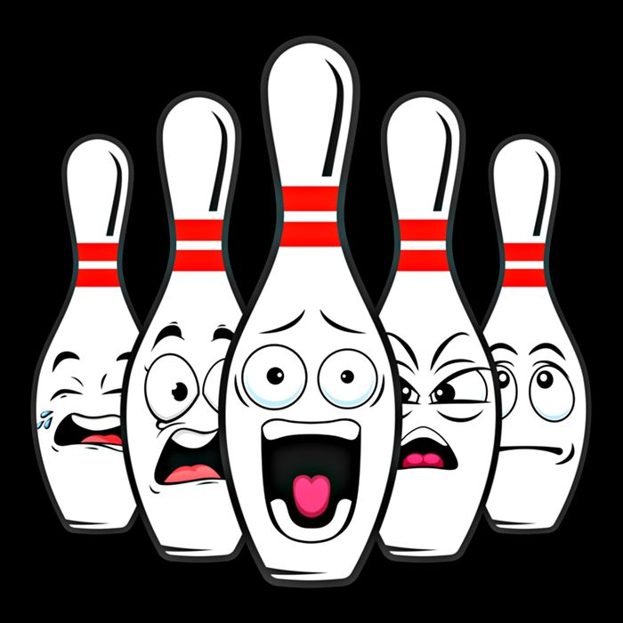 Funny Scared Bowling Pin For Bowlers Gift Drawstring Bag