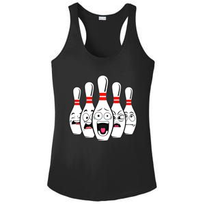 Funny Scared Bowling Pin For Bowlers Gift Ladies PosiCharge Competitor Racerback Tank