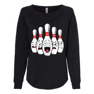 Funny Scared Bowling Pin For Bowlers Gift Womens California Wash Sweatshirt