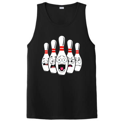 Funny Scared Bowling Pin For Bowlers Gift PosiCharge Competitor Tank