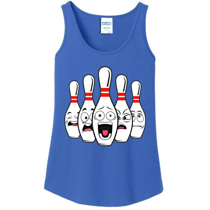 Funny Scared Bowling Pin For Bowlers Gift Ladies Essential Tank