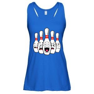 Funny Scared Bowling Pin For Bowlers Gift Ladies Essential Flowy Tank