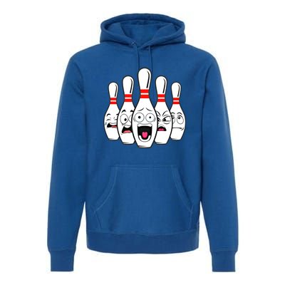 Funny Scared Bowling Pin For Bowlers Gift Premium Hoodie