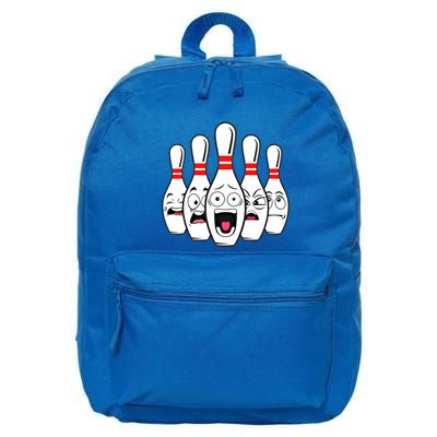 Funny Scared Bowling Pin For Bowlers Gift 16 in Basic Backpack
